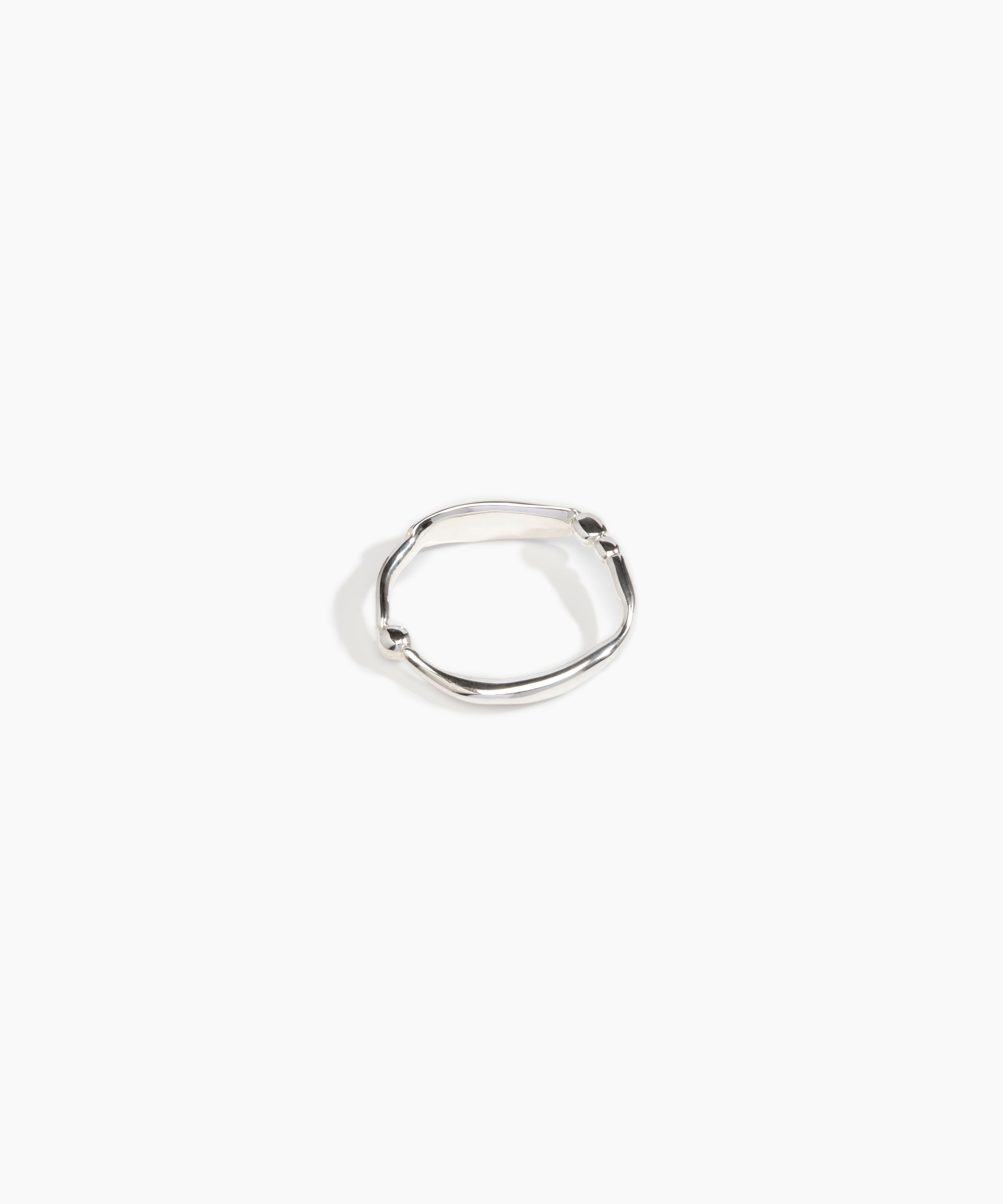 LO Collections Large Liquid Bangle in 925 Sterling Silver Material