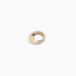 Dinosaur Designs Slate Ring in Sandy Pearl Colour resin with Regular Fit