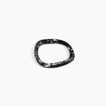 Dinosaur Designs Slate Bangle in Black Marble Colour resin with Wide Fit