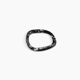Dinosaur Designs Slate Bangle in Black Marble Colour resin with Wide Fit
