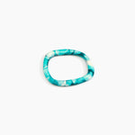 Dinosaur Designs Slate Bangle in Lagoon Colour resin with Wide Fit