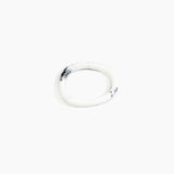 Dinosaur Designs Slate Bangle in White Marble Colour resin with Wide Fit