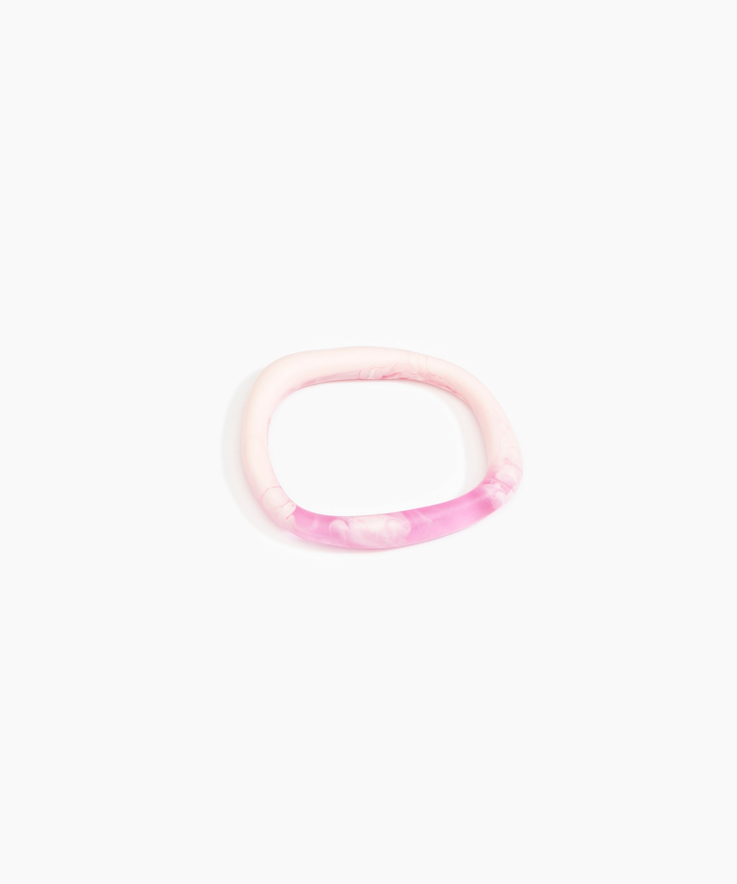 Dinosaur Designs Slate Bangle in Shell Pink Colour resin with Wide Fit