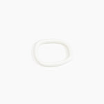 Dinosaur Designs Slate Bangle in Snow Swirl Colour resin with Wide Fit