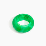 Dinosaur Designs Boulder Bangle in Leaf Colour resin with Wide Fit