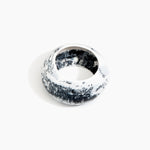 Dinosaur Designs Boulder Bangle in White Marble Colour resin with Wide Fit