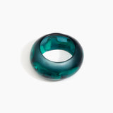 Dinosaur Designs Boulder Bangle in Mineral Swirl Colour resin with Wide Fit