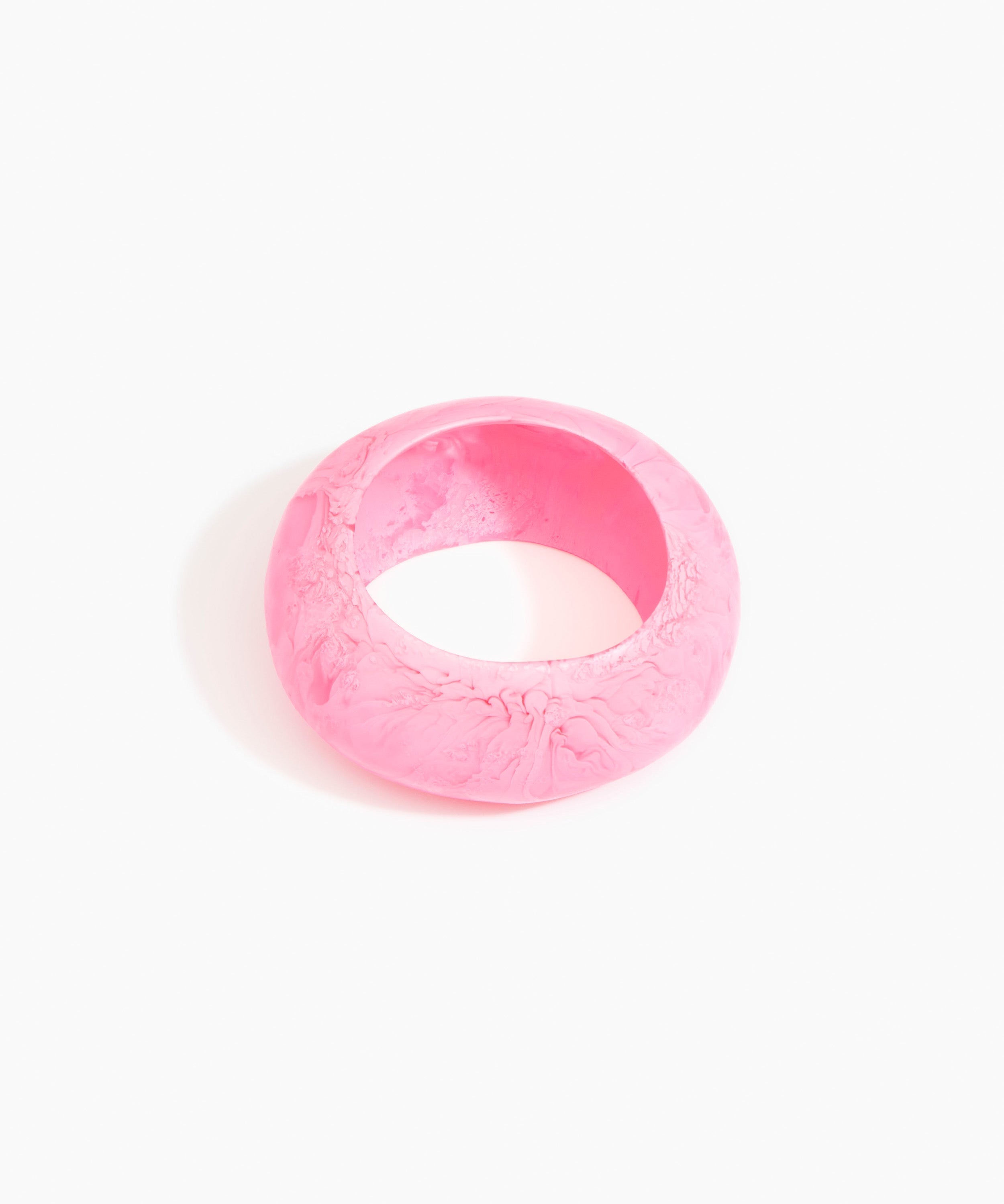 Dinosaur Designs Boulder Bangle in Parakeet Colour resin with Wide Fit