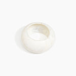 Dinosaur Designs Boulder Bangle in Chalk Swirl Colour resin with Wide Fit