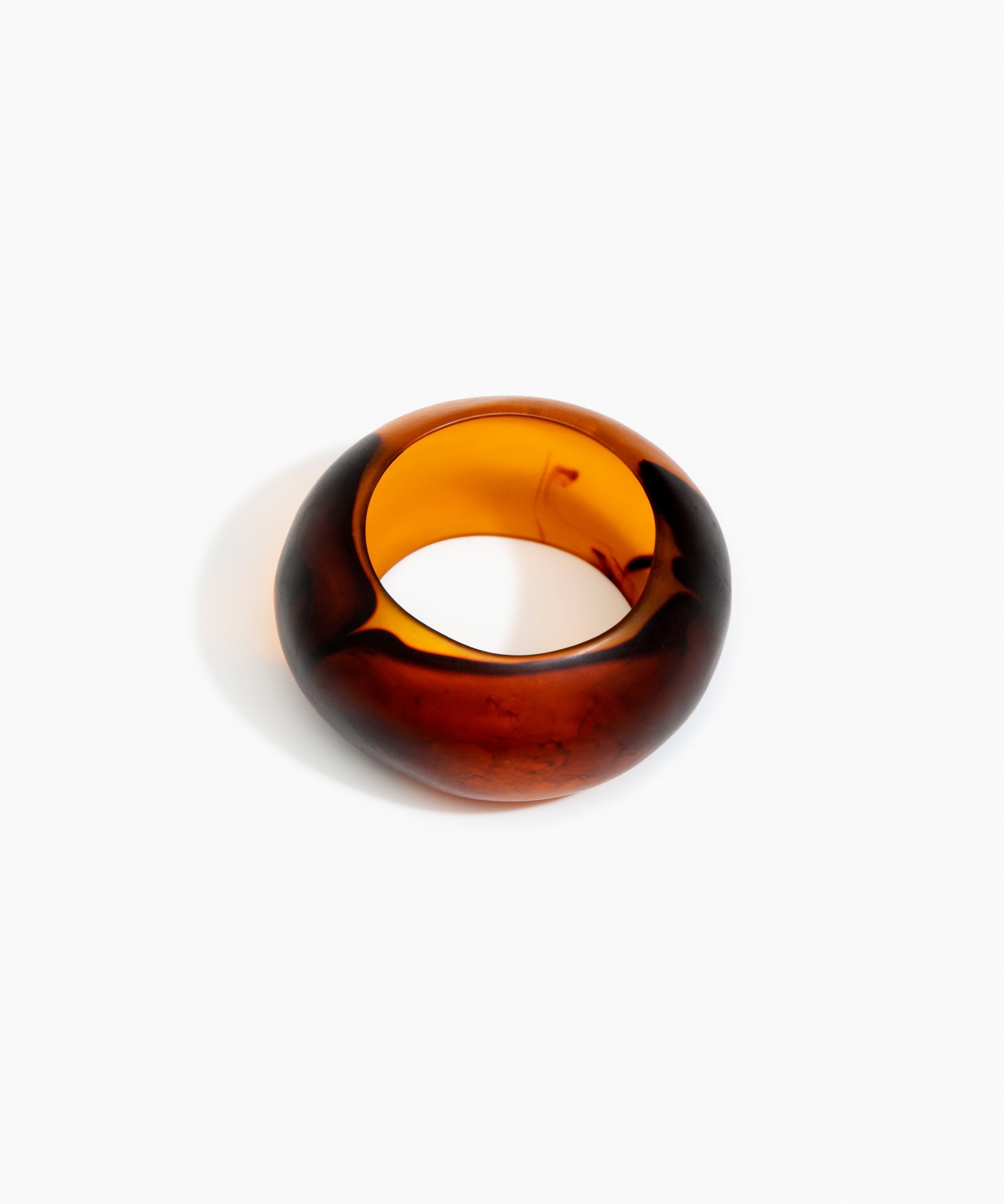 Dinosaur Designs Boulder Bangle in Tortoise Colour resin with Wide Fit