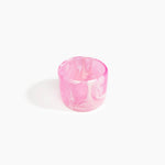 Dinosaur Designs Long Band Bangle in Shell Pink Colour resin with Regular Fit