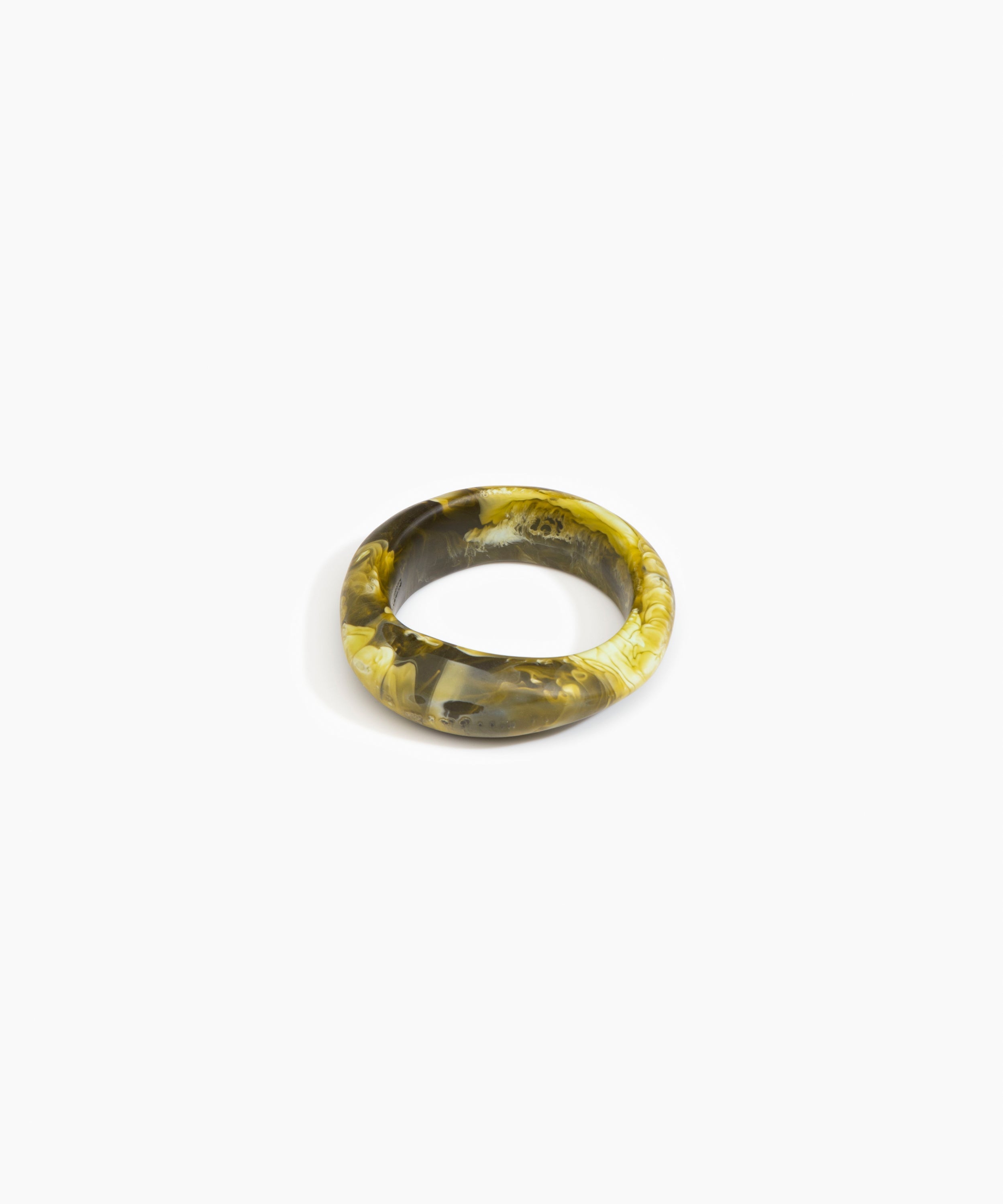 Dinosaur Designs Earth Bangle in Malachite Colour resin with Regular Fit
