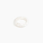 Dinosaur Designs Earth Bangle in Snow Swirl Colour resin with Regular Fit