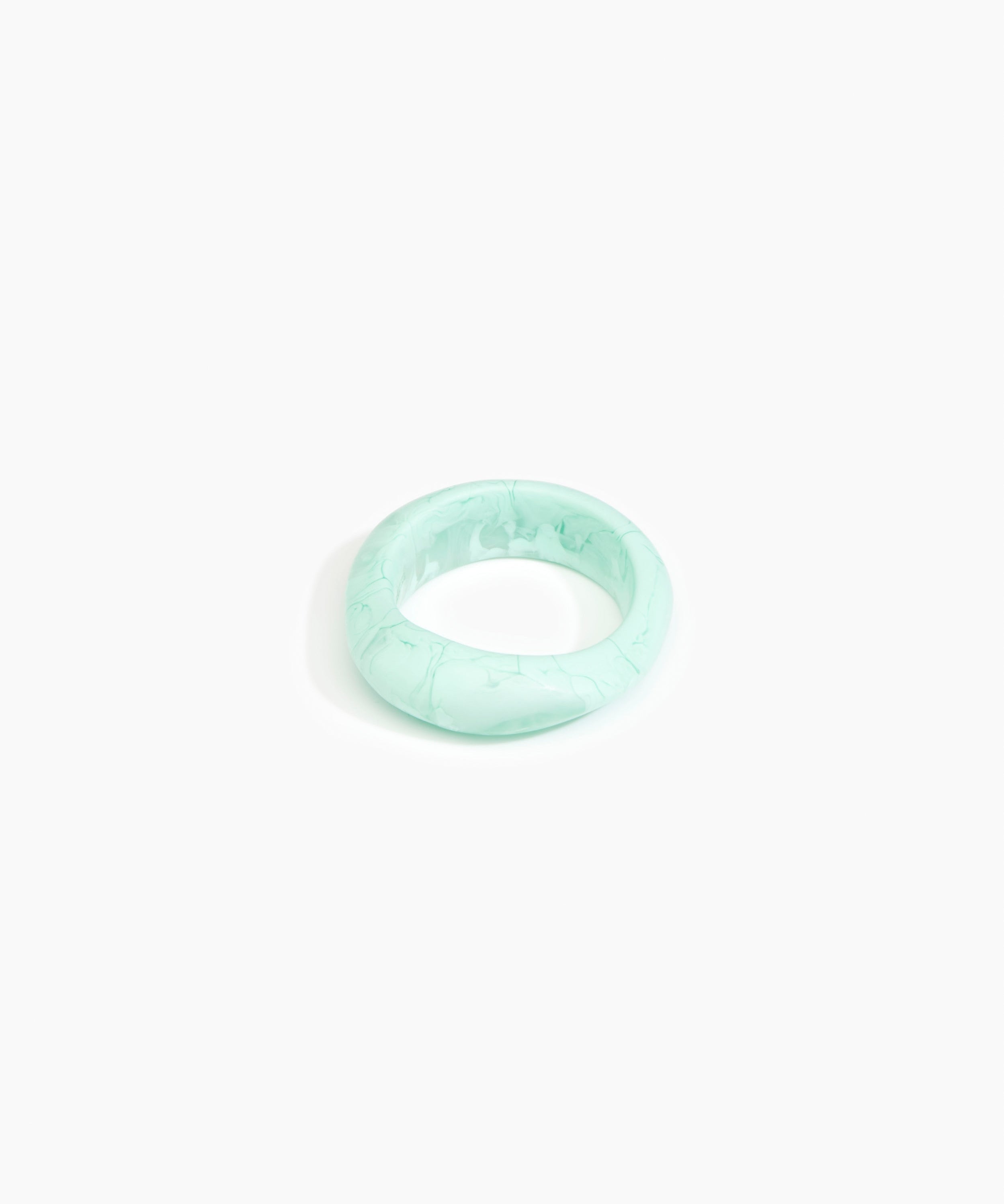 Dinosaur Designs Earth Bangle in Mint Colour resin with Regular Fit