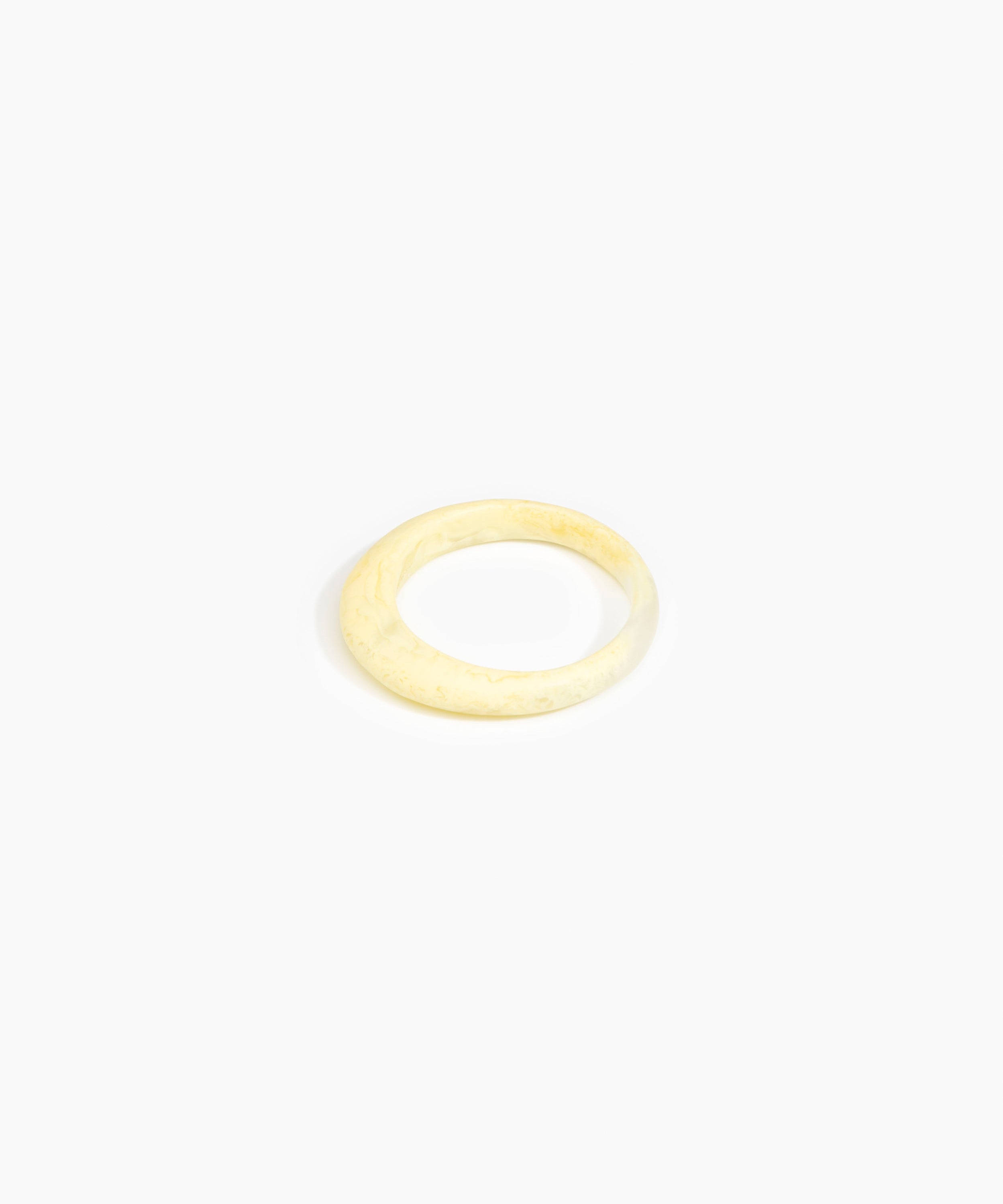 Dinosaur Designs Small Organic Bangle in Lemon Colour resin with Regular Fit