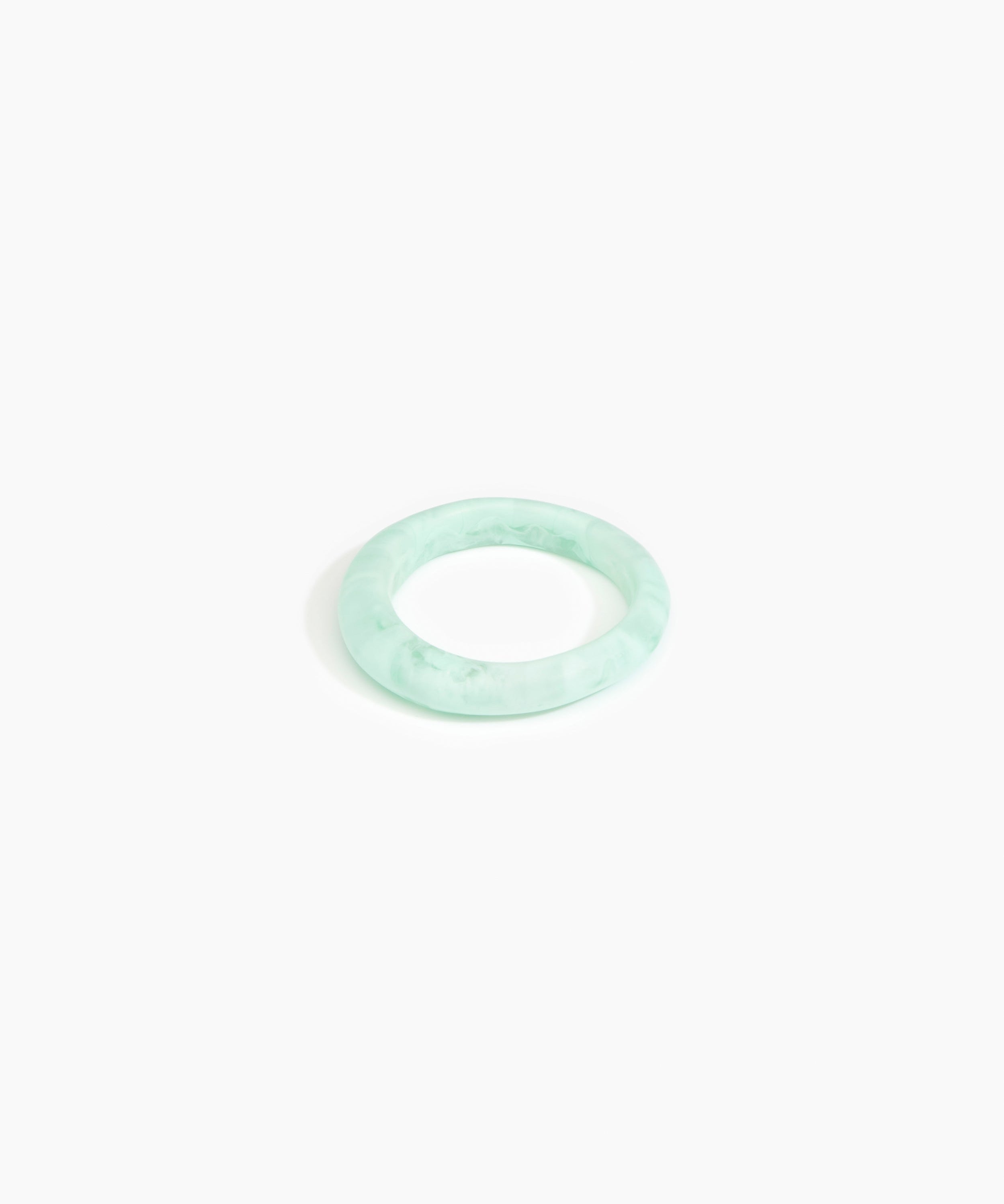 Dinosaur Designs Small Organic Bangle in Mint Colour resin with Regular Fit