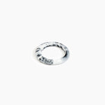 Dinosaur Designs Small Organic Bangle in White Marble Colour resin with Regular Fit