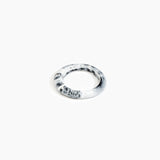 Dinosaur Designs Small Organic Bangle in White Marble Colour resin with Regular Fit