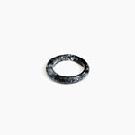 Dinosaur Designs Small Organic Bangle in Black Marble Colour resin with Regular Fit