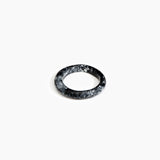 Dinosaur Designs Small Organic Bangle in Black Marble Colour resin with Regular Fit