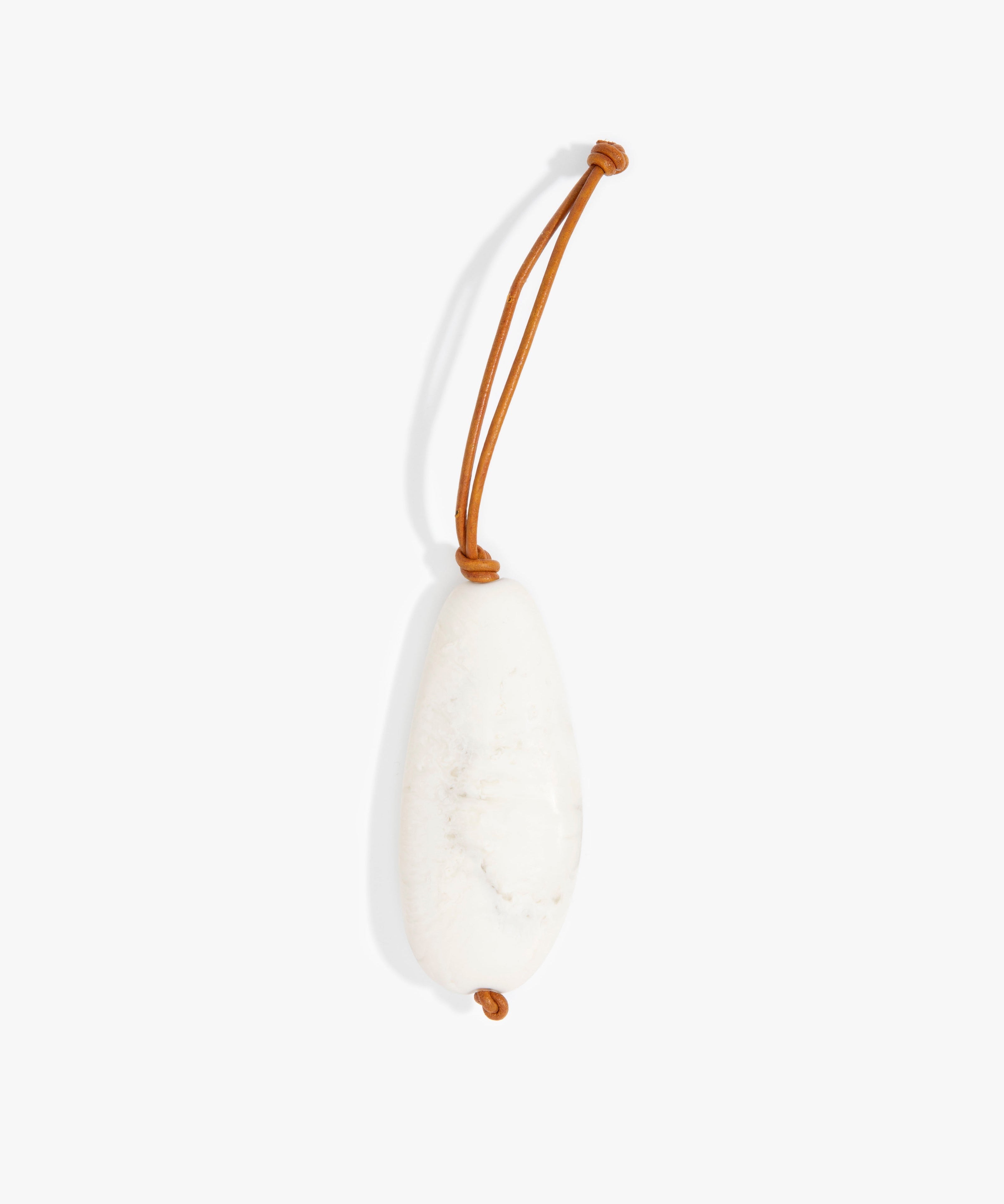 Dinosaur Designs Pebble Keyring in Chalk Swirl Colour resin