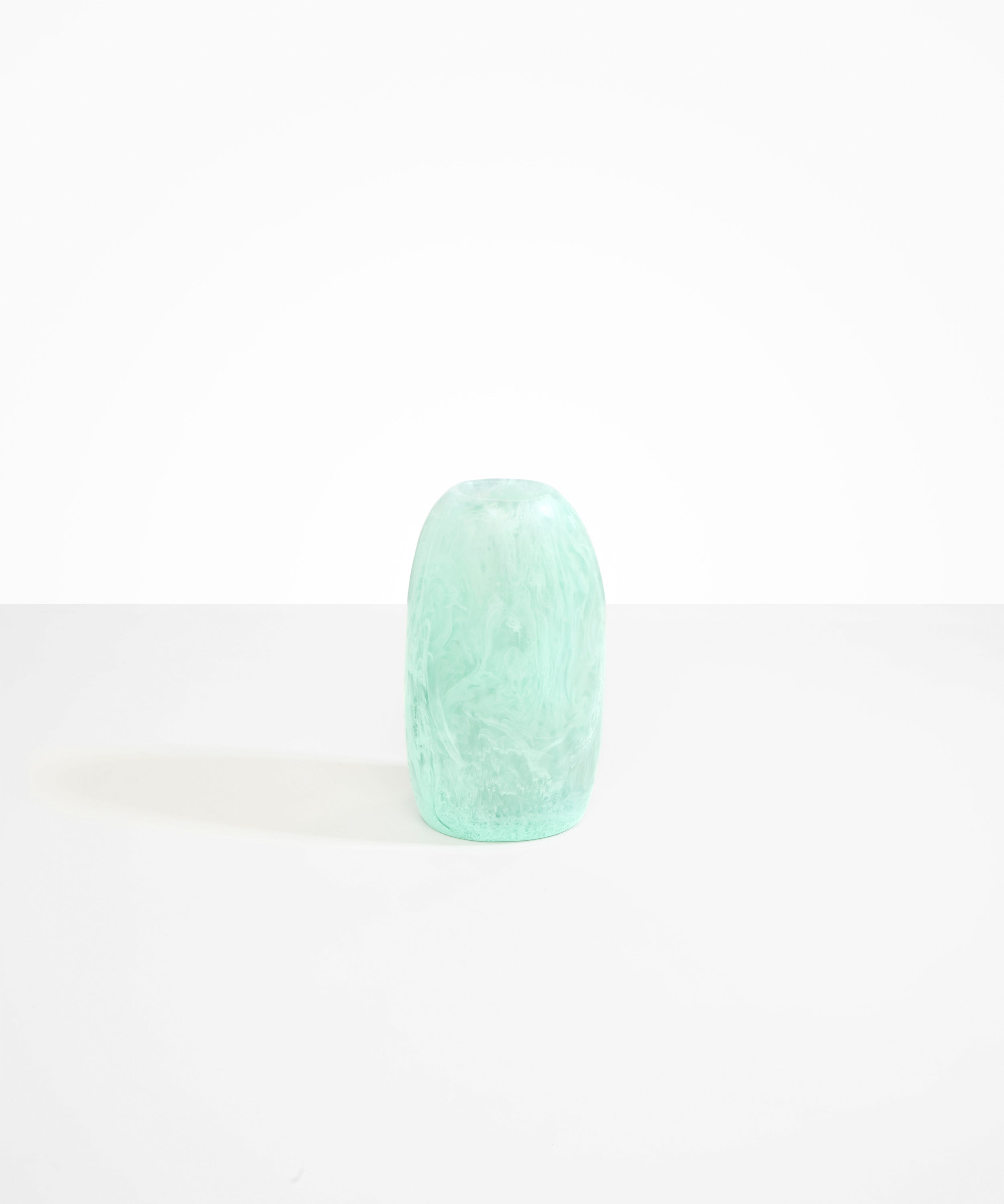 Dinosaur Designs Medium Pebble Vase in Mint Colour resin