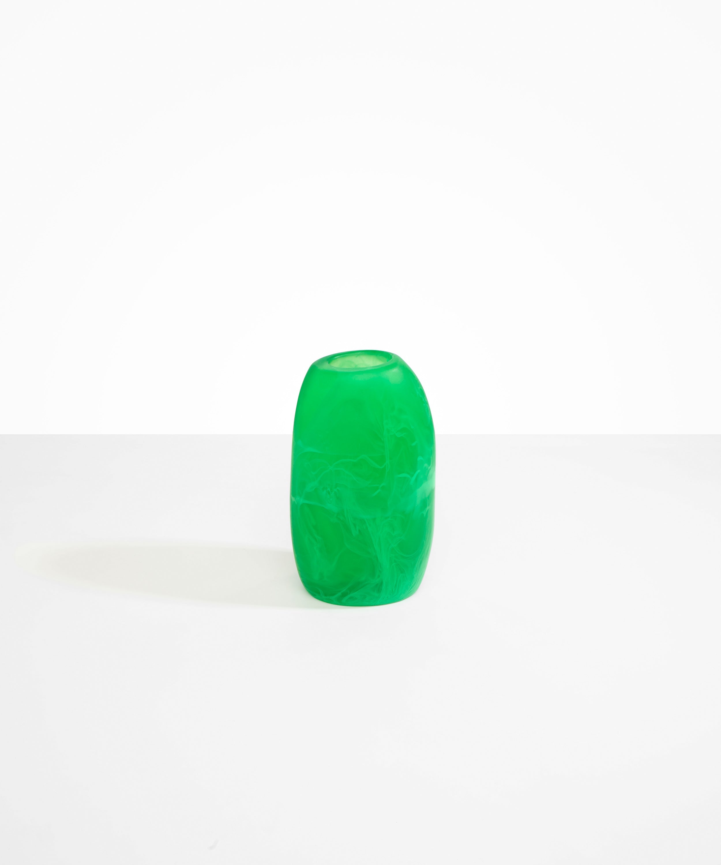 Dinosaur Designs Medium Pebble Vase in Leaf Colour resin