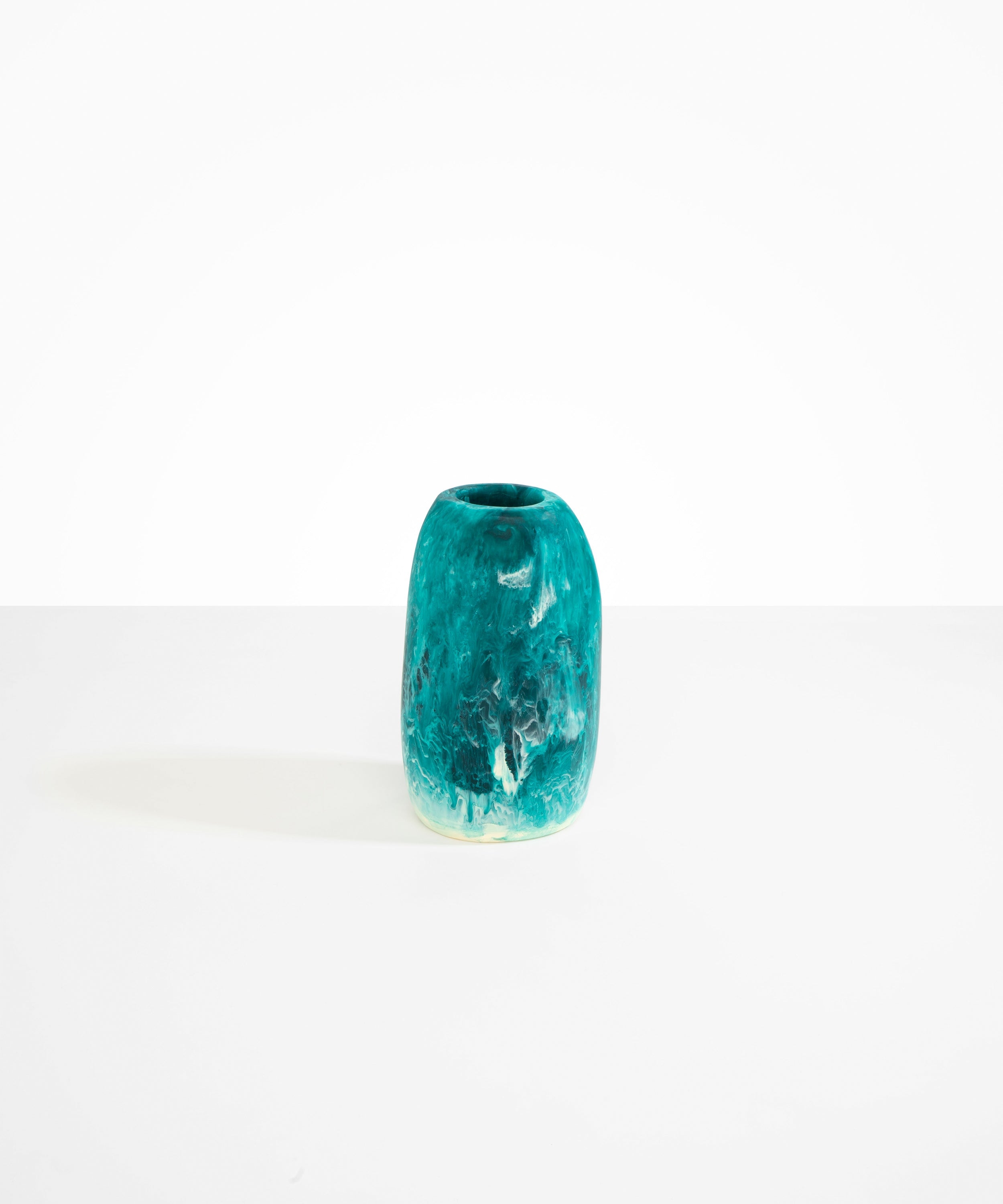 Dinosaur Designs Medium Pebble Vase in Lagoon Colour resin