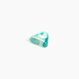 Dinosaur Designs Shield Ring in Lagoon Colour resin with Regular Fit