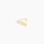 Dinosaur Designs Shield Ring in Cream Colour resin with Regular Fit
