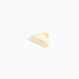 Dinosaur Designs Shield Ring in Cream Colour resin with Regular Fit