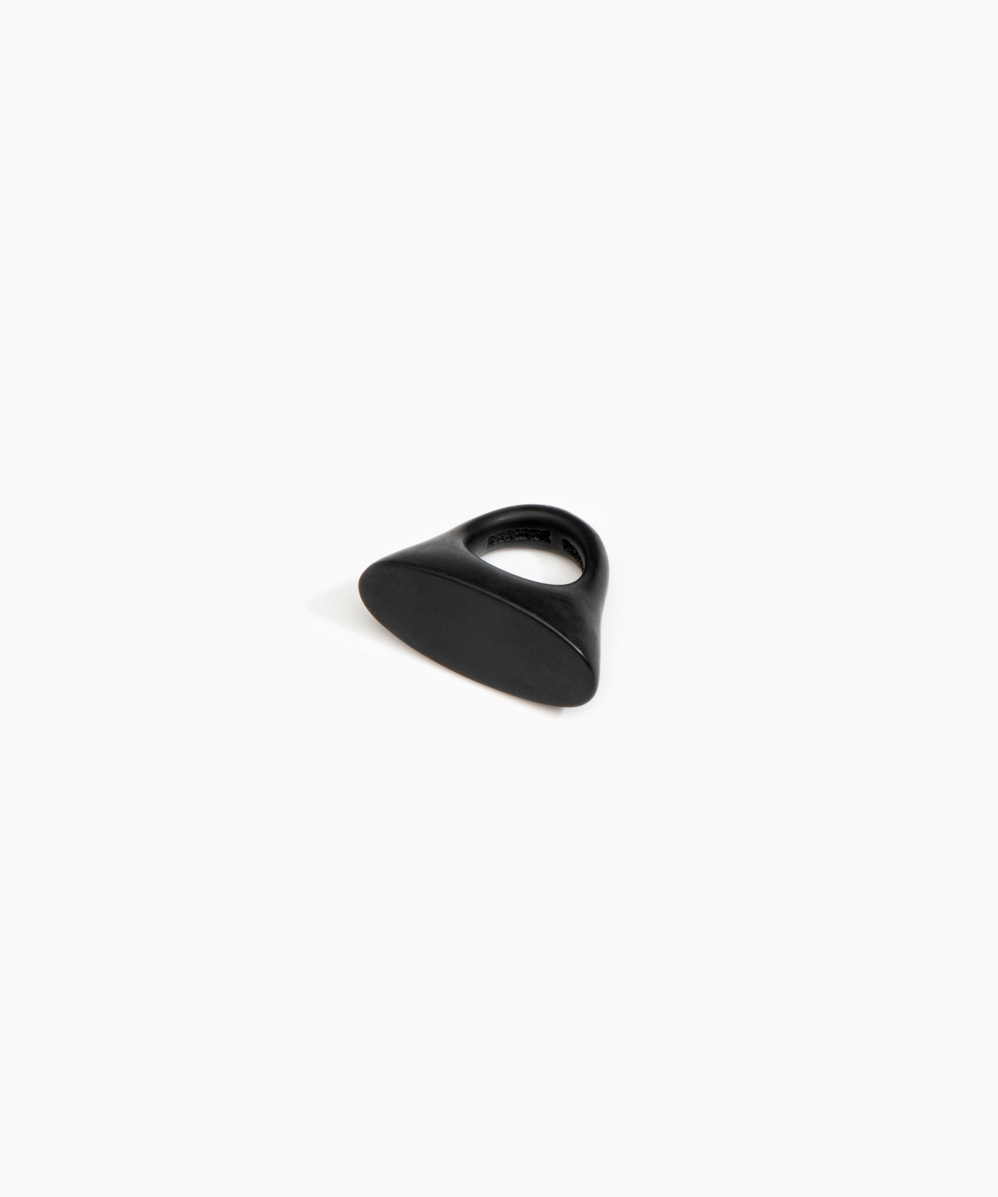 Dinosaur Designs Shield Ring in Black Colour resin with Regular Fit