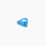 Dinosaur Designs Shield Ring in Sky Colour resin with Regular Fit