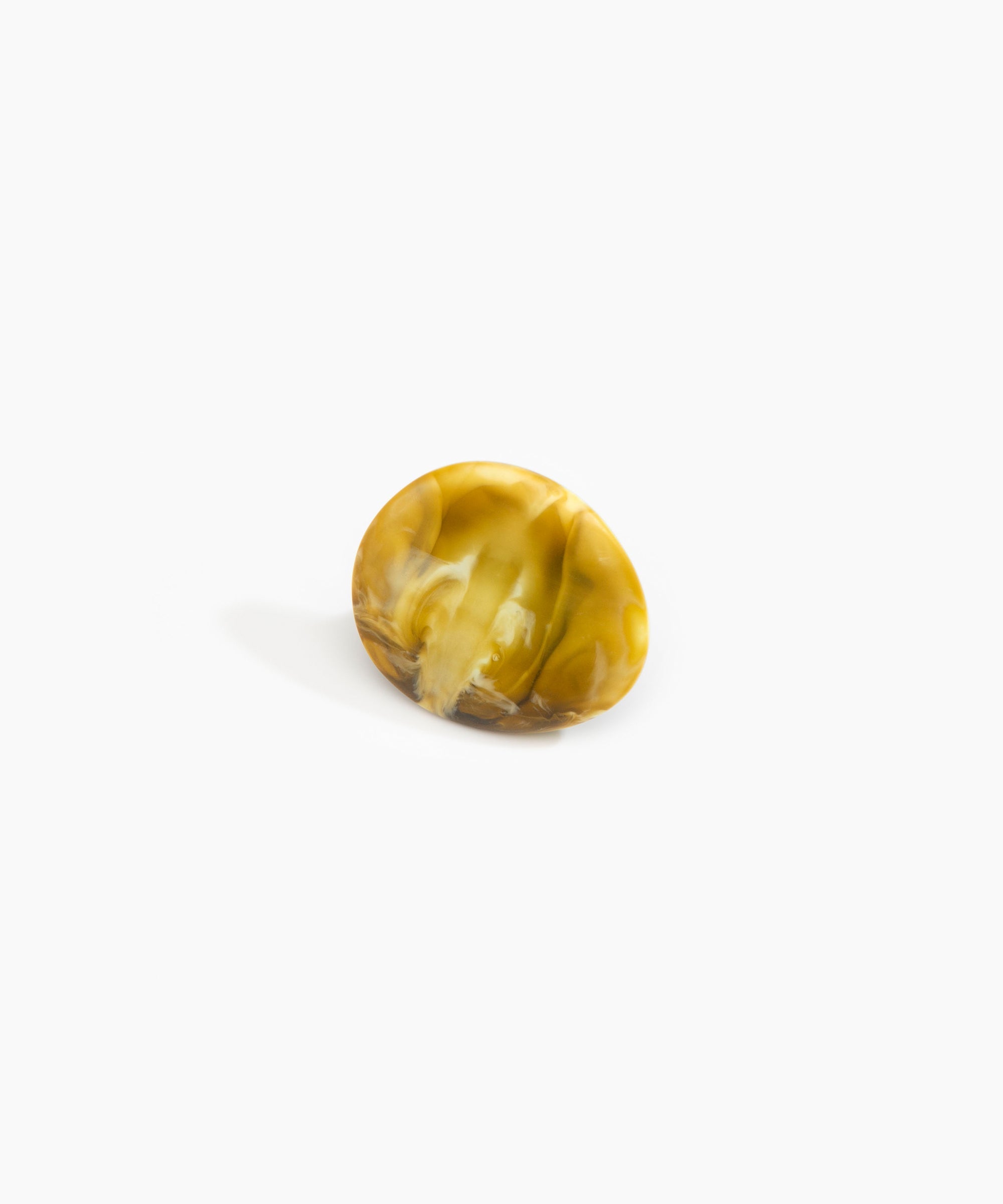 Dinosaur Designs Stone Ring in Malachite Colour resin with Wide Fit