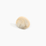 Dinosaur Designs Stone Ring in Sandy Pearl Colour resin with Wide Fit