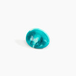 Dinosaur Designs Stone Ring in Lagoon Colour resin with Wide Fit