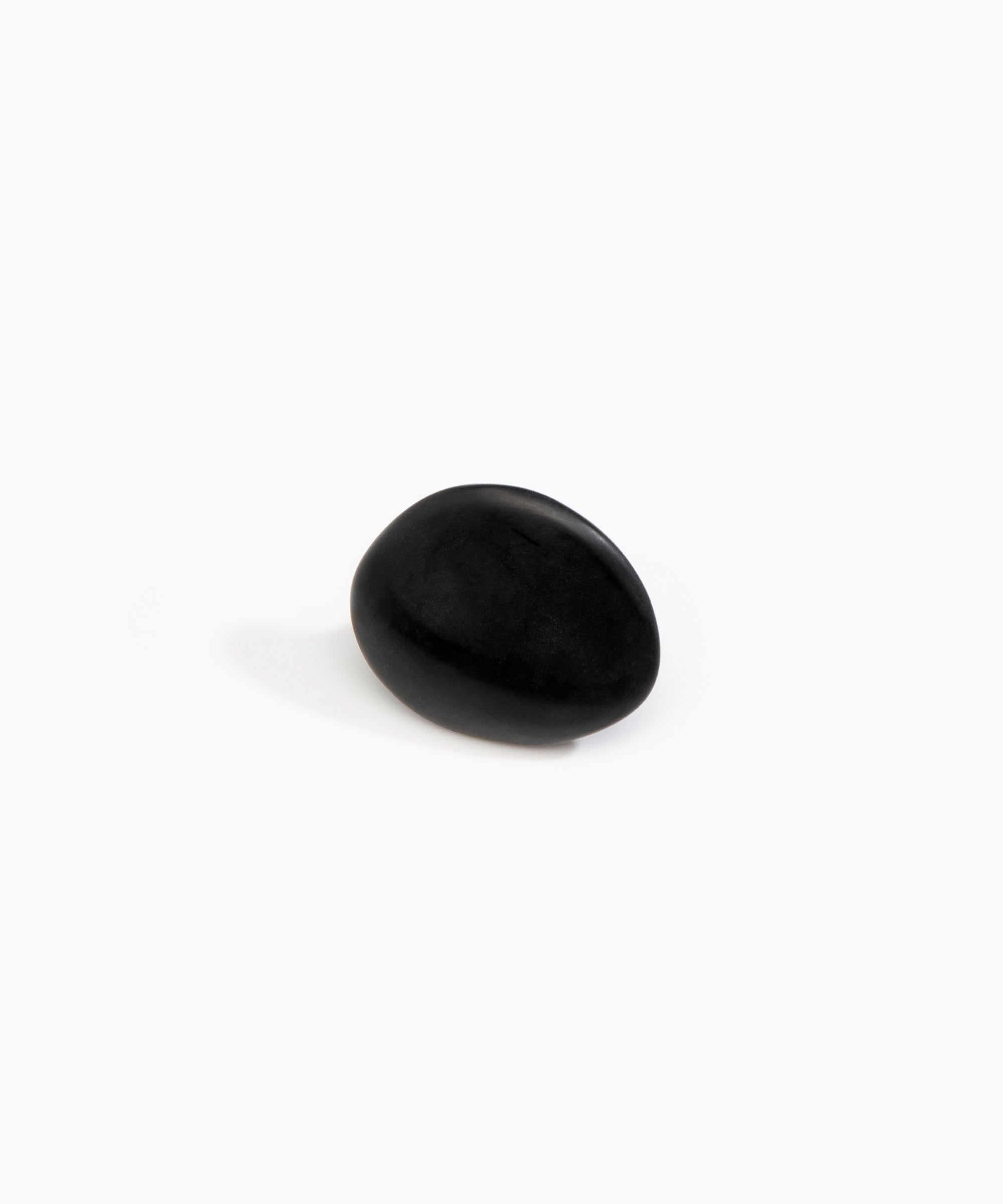 Dinosaur Designs Stone Ring in Black Colour resin with Wide Fit