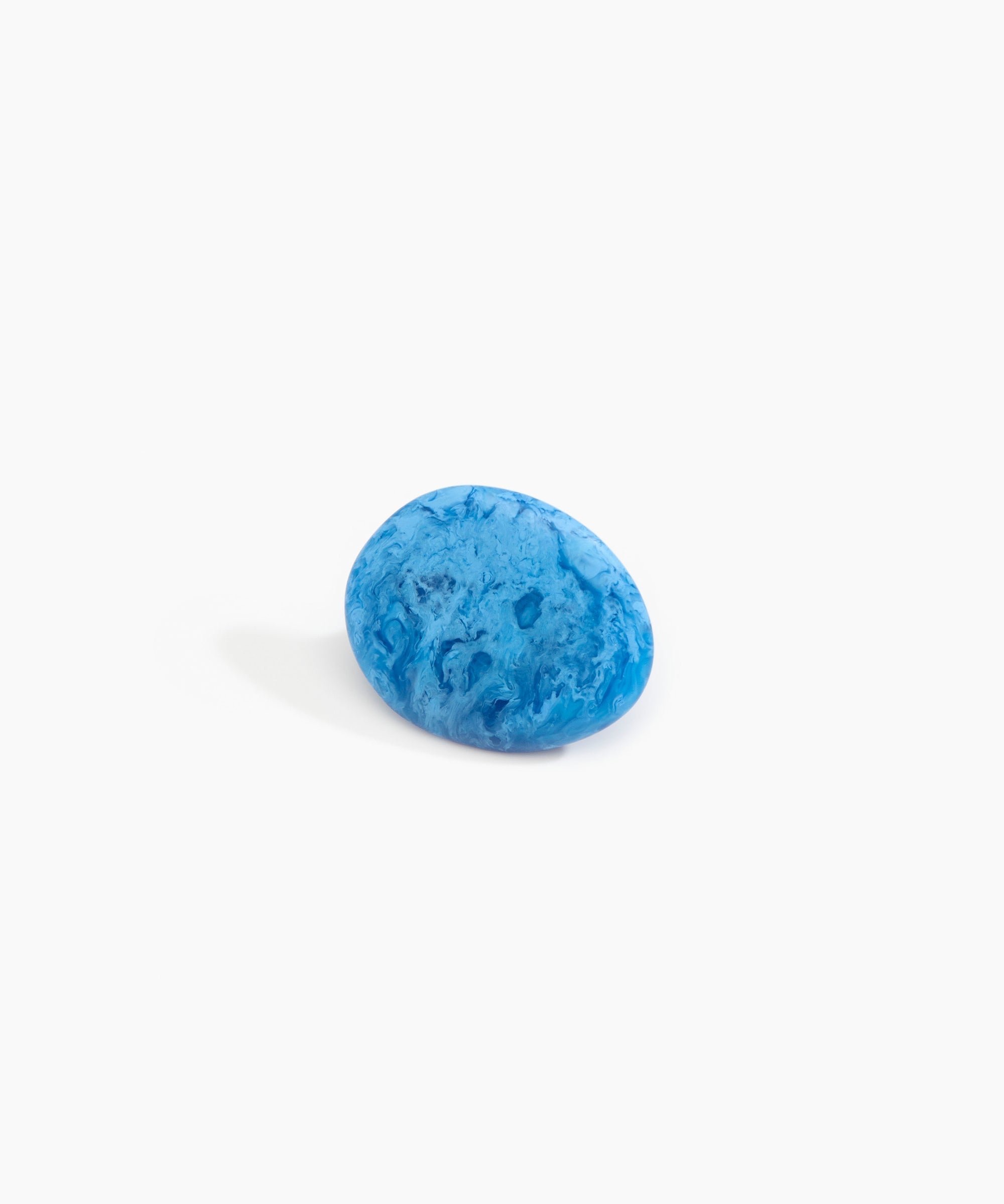 Dinosaur Designs Stone Ring in Sky Colour resin with Wide Fit