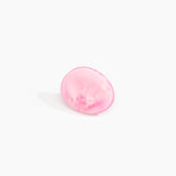 Dinosaur Designs Stone Ring in Shell Pink Colour resin with Wide Fit