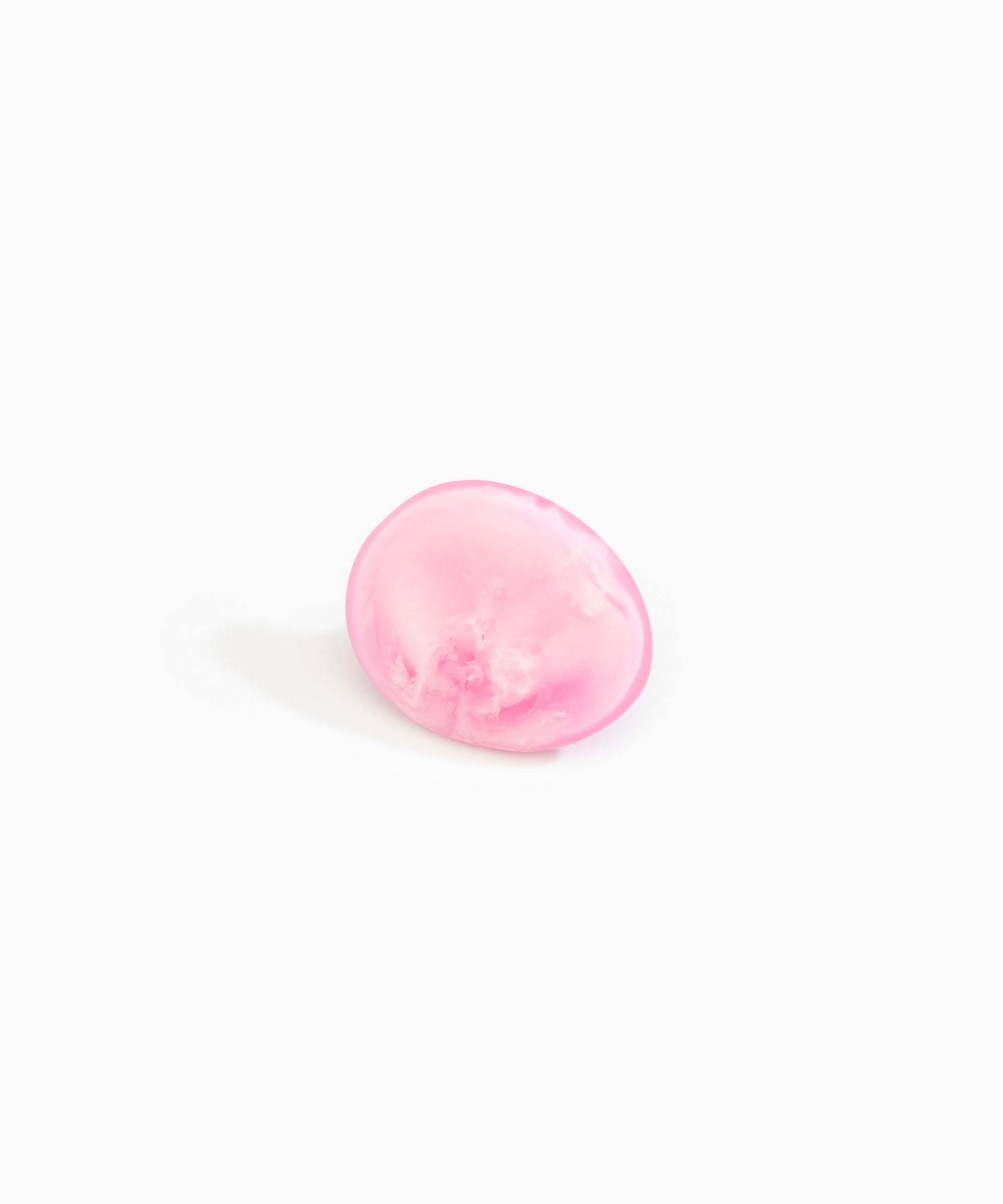 Dinosaur Designs Stone Ring in Shell Pink Colour resin with Wide Fit