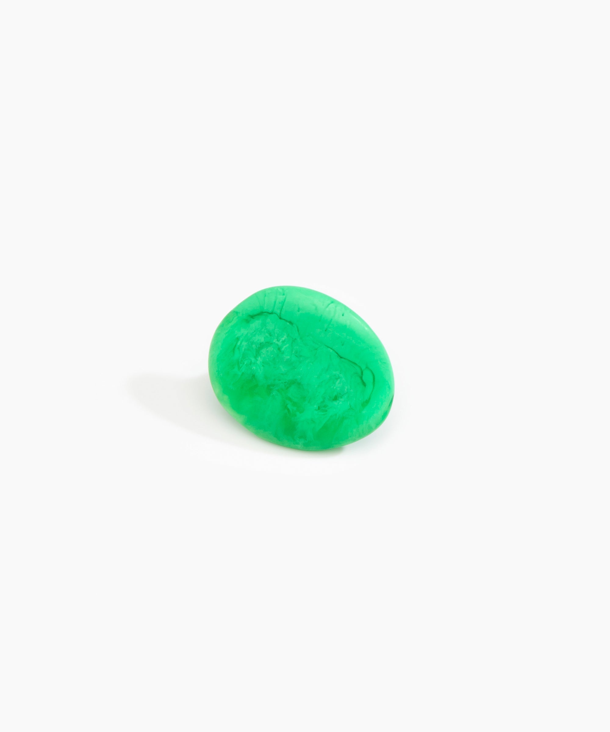 Dinosaur Designs Stone Ring in Leaf Colour resin with Wide Fit