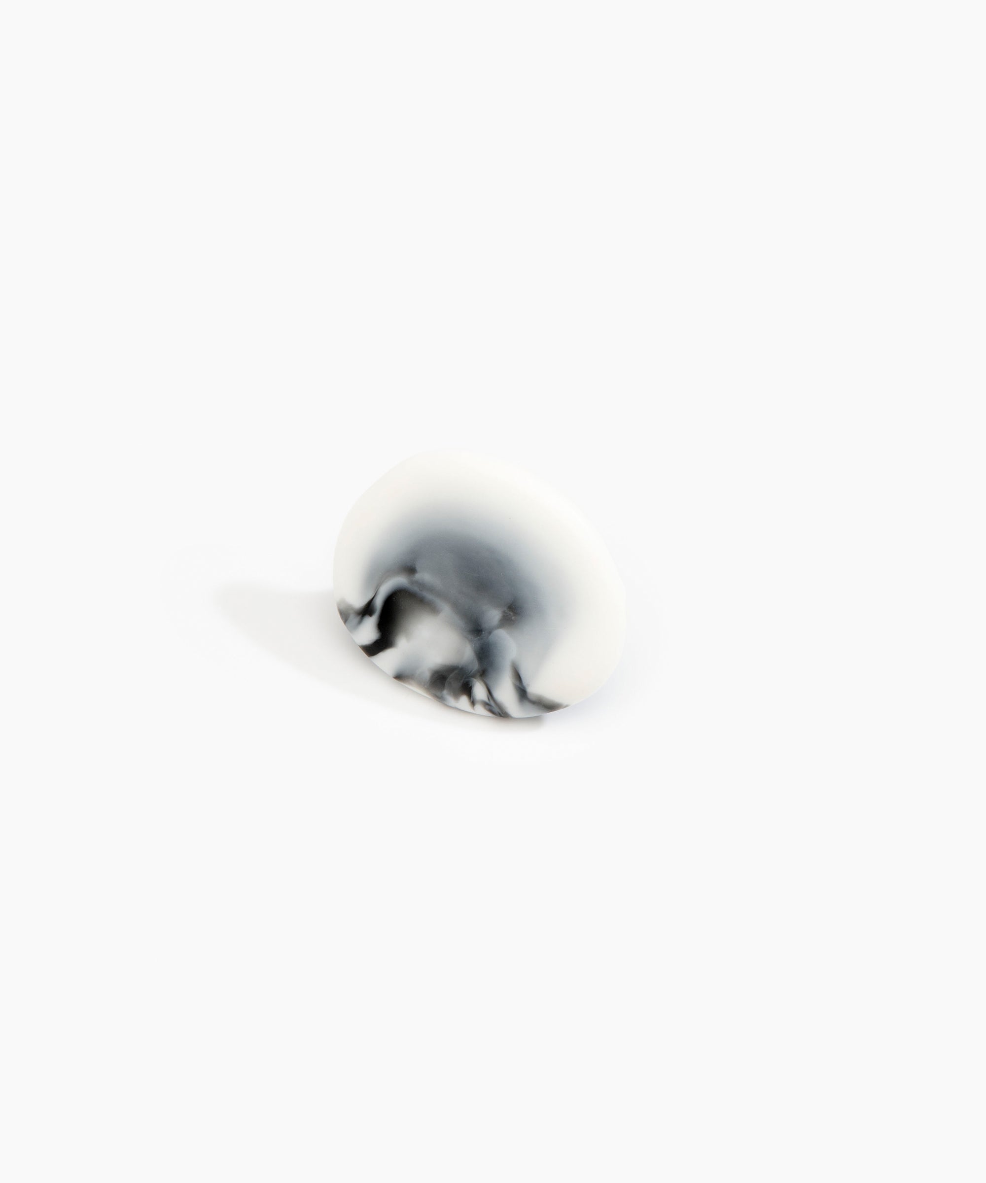 Dinosaur Designs Stone Ring in White Marble Colour resin with Wide Fit