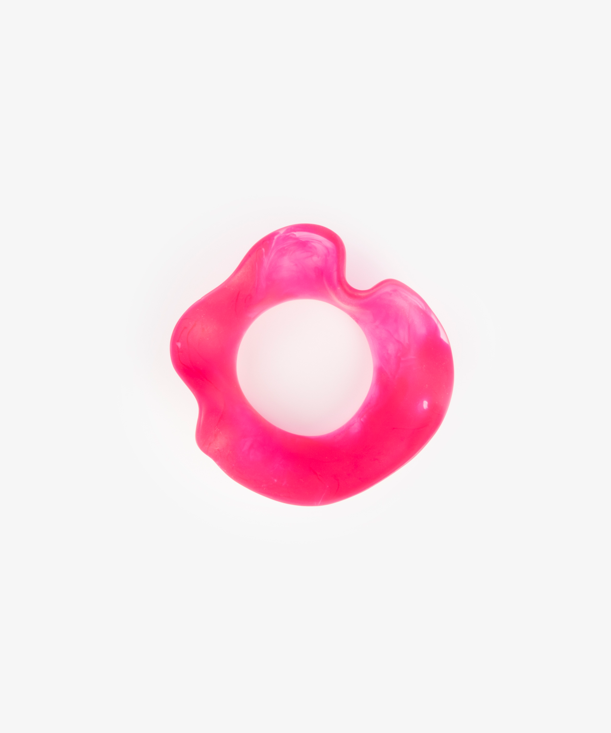 Dinosaur Designs Orchid Bangle in Flamingo Colour resin with Wide Fit