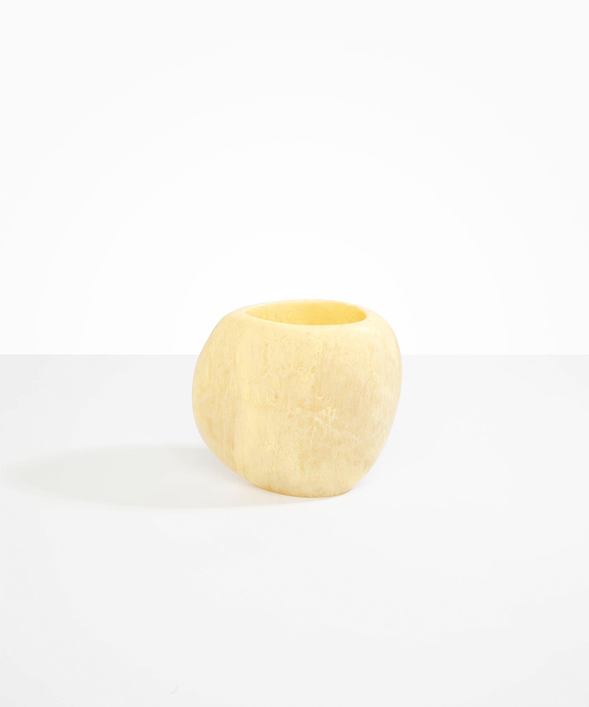 Dinosaur Designs Large Rock Vase in Lemon Colour resin