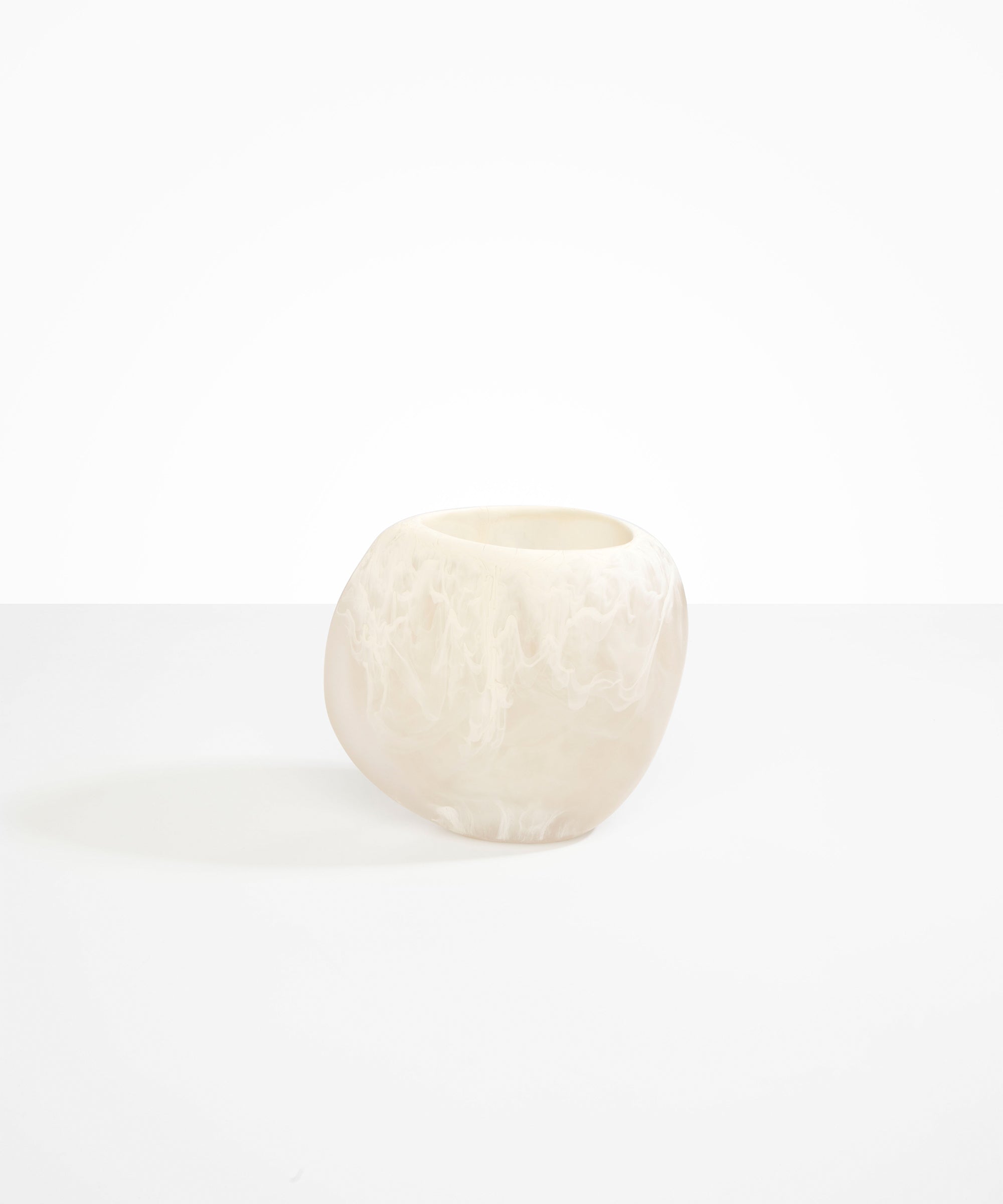 Dinosaur Designs Large Rock Vase in Chalk Swirl Colour resin