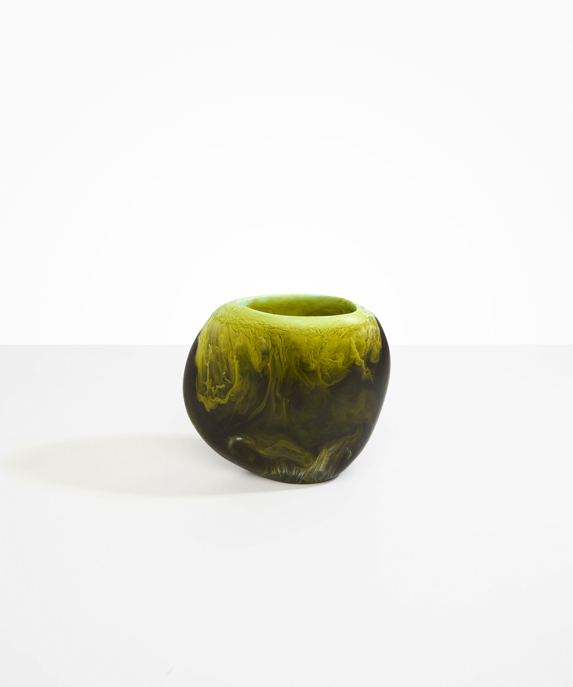 Dinosaur Designs Large Rock Vase in Malachite Colour resin