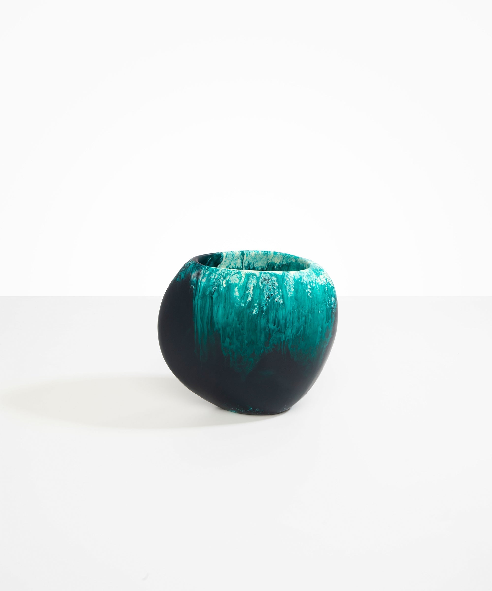 Dinosaur Designs Large Rock Vase in Lagoon Colour resin