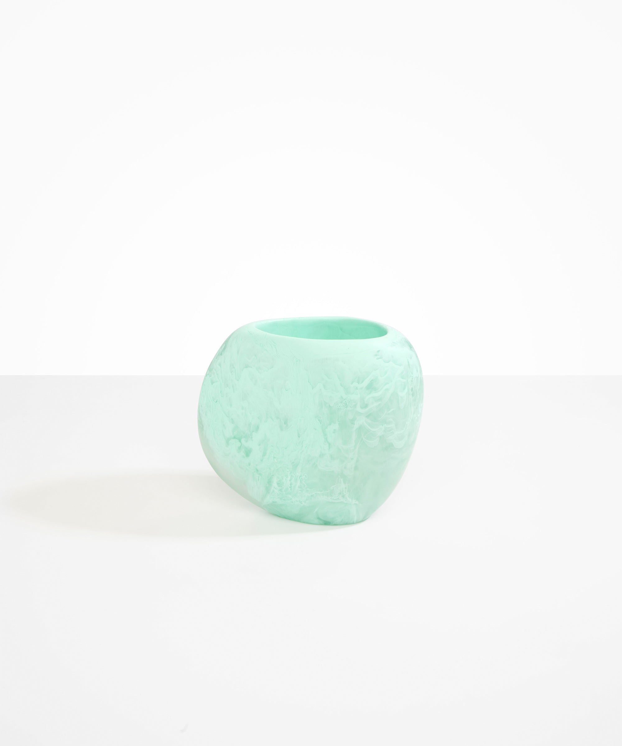Dinosaur Designs Large Rock Vase in Mint Colour resin