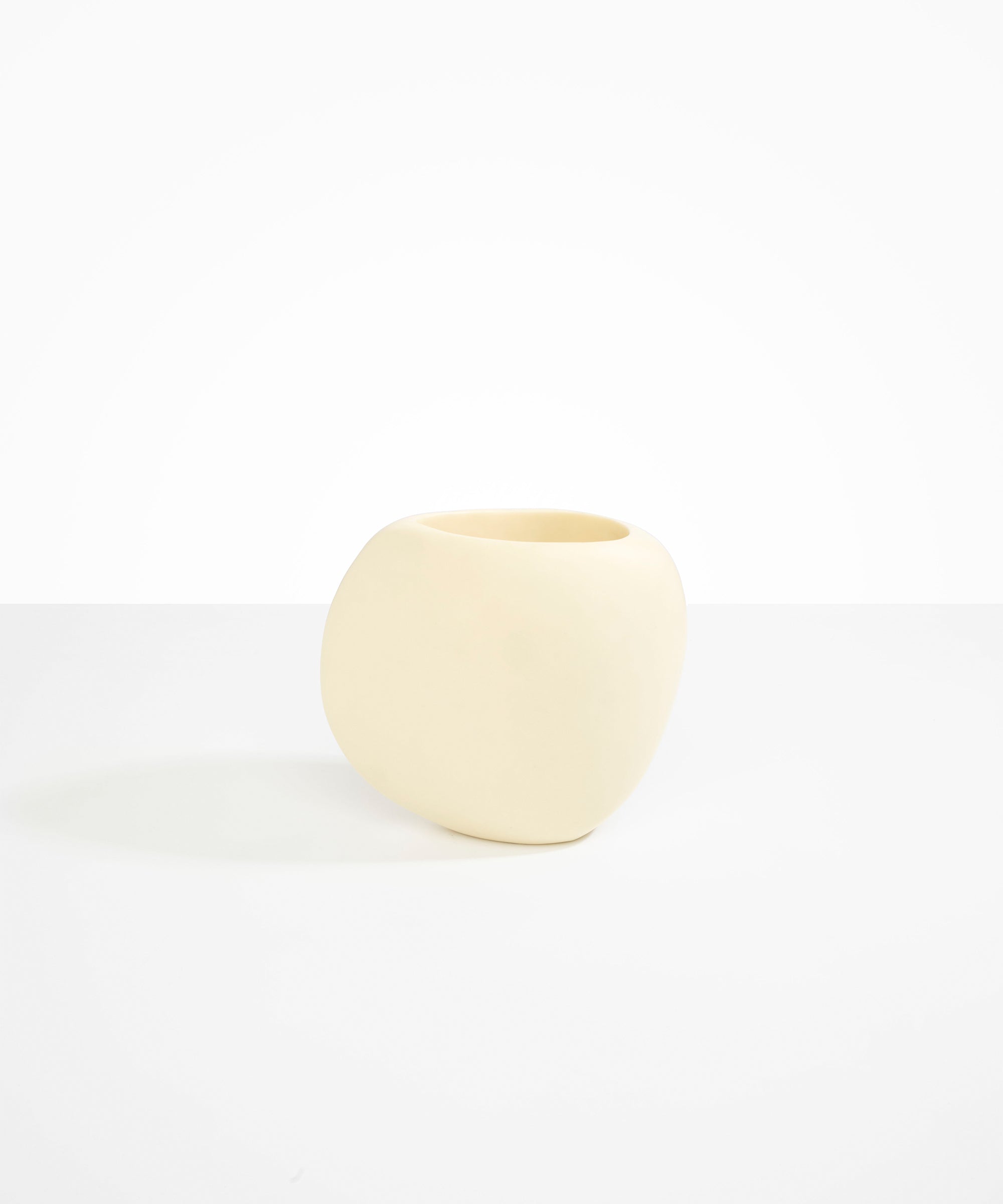 Dinosaur Designs Large Rock Vase in Cream Colour resin