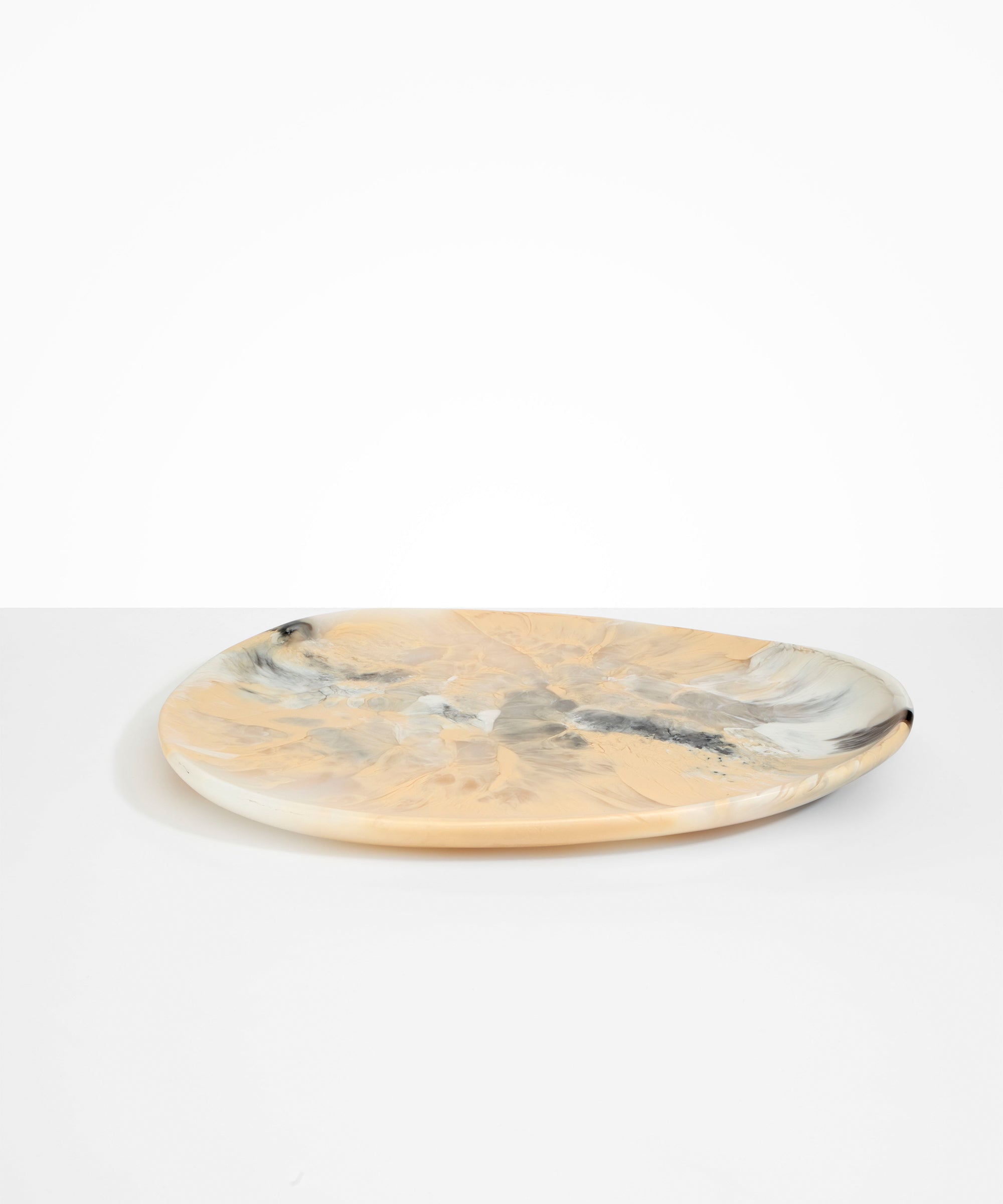 Dinosaur Designs Large Pebble Platter in Sandy Pearl Colour resin